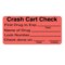 Nevs Label, "Crash Cart Checked" 1-7/16" x 3" Flr Red w/Black CS-11791 - alternate 1
